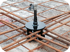 Reinforced Concrete Anchor attached to reinforcing bars